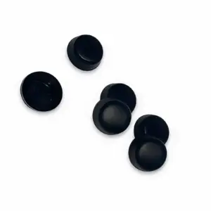 Set of 6 black 20 mm AF seat belt bolt caps – replacement covers for cars, taxis, vans, and buses