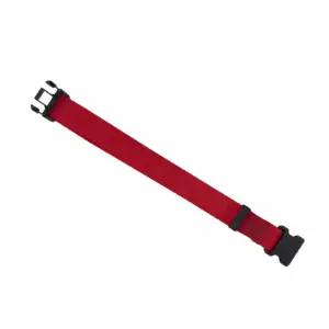 High-quality adjustable ladder strap buckle and durable webbing for secure ladder storage.