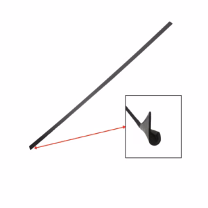 J trim retainers on white background – fish-hook style trim clips showing profile and design.
