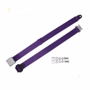 Classic vw 2 point lap seat belt chrome buckle and webbing for classic cars